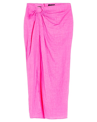 ACTUALEE Long skirt Fuchsia 100% Linen