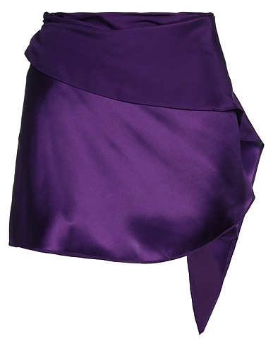 GAUGE81 Mini skirt Purple 100% Silk