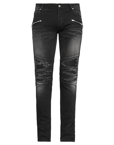 BALMAIN Denim pants Black 98% Cotton, 2% Polyurethane, Polyamide