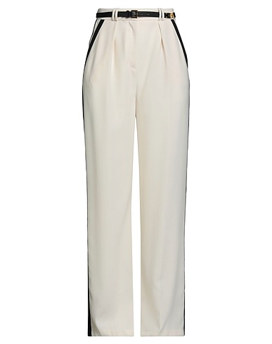 ELISABETTA FRANCHI Casual trouser Ivory 100% Polyester