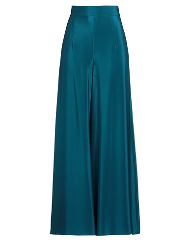 STEPHAN JANSON Casual trouser Deep teal 100% Silk