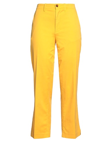 KILTIE Casual pants Yellow 58% Cotton, 40% Tencel™, 2% Elastane