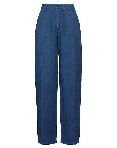 MASSIMO ALBA Casual trouser Blue 100% Linen