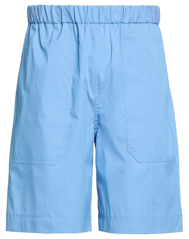 BRIAN DALES Shorts & Bermuda Pastel blue 51% Cotton, 45% Polyamide, 4% Elastane