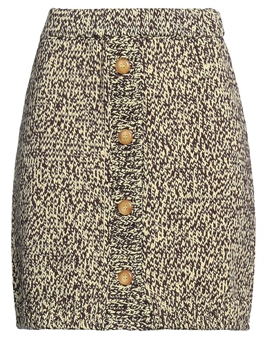 NANUSHKA Mini skirt Dark brown 68% Cotton, 32% Polyamide