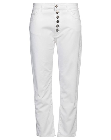 JIJIL Casual trouser White 97% Cotton, 3% Elastane
