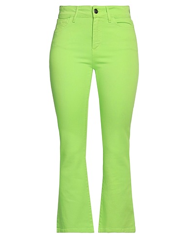 JIJIL Casual trouser Lime green 98% Cotton, 2% Elastane