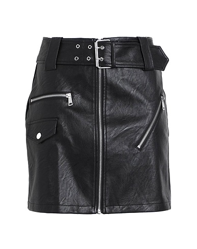 TOPSHOP ミニスカート ブラック ポリウレタン 100%