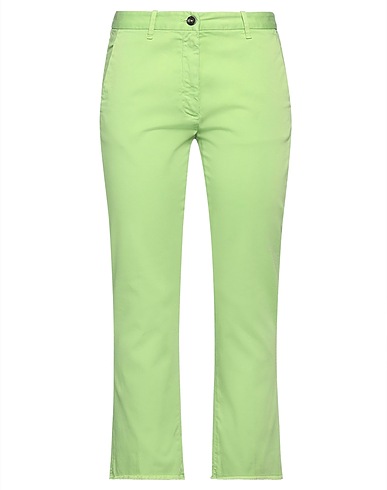 NINE IN THE MORNING Casual trouser Lime green 96% Cotton, 4% Elastane