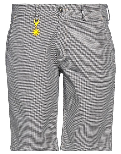 MANUEL RITZ Shorts & Bermuda Grey 49% Cotton, 49% Polyester, 2% Elastane