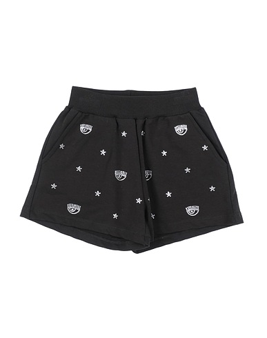 CHIARA FERRAGNI Shorts & Bermuda Black 95% Cotton, 5% Elastane