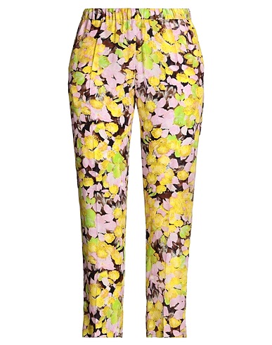 DRIES VAN NOTEN Casual trouser Yellow 100% Viscose