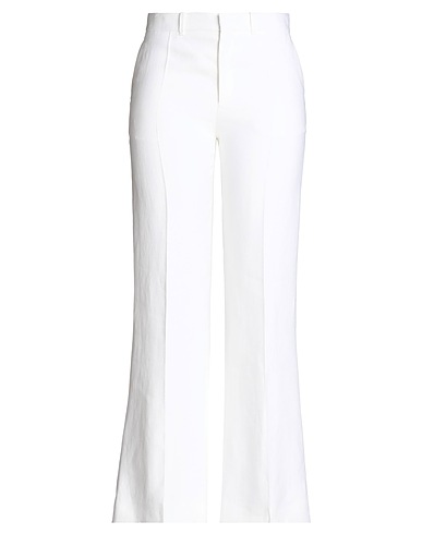 CHLOÉ クラシックパンツ アイボリー リネン 97% / コットン 3%