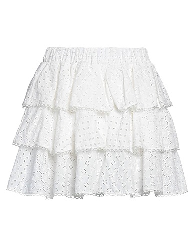 CC BY CAMILLA CAPPELLI Minigonna Bianco 100% Cotone