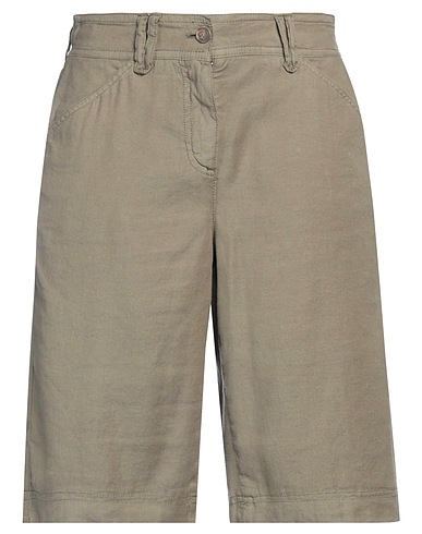 GARDEUR Shorts & Bermuda Military green 53% Linen, 44% Cotton, 3% Elastane