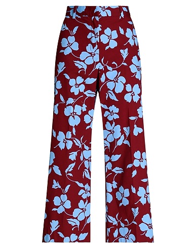 WEEKEND MAX MARA Casual pants Burgundy 97% Cotton, 3% Elastane