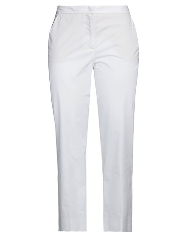 MERCI ITALIA Casual trouser White 95% Cotton, 5% Elastane