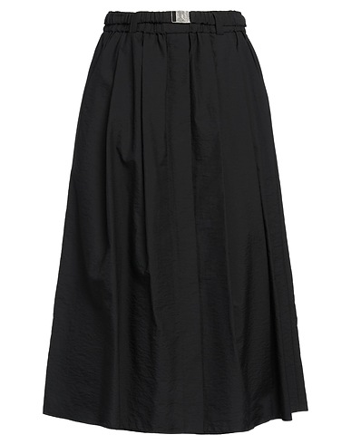 BRUNELLO CUCINELLI Midi skirt Black 75% Cotton, 25% Polyamide, Brass