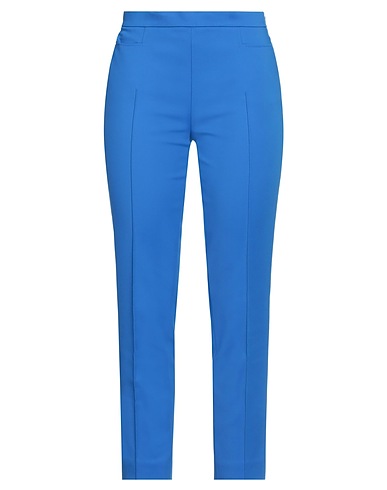 AKRIS Casual pants Blue 53% Cotton, 41% Polyamide, 6% Elastane