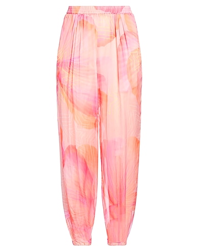 FORTE_FORTE Casual trouser Salmon pink 100% Silk