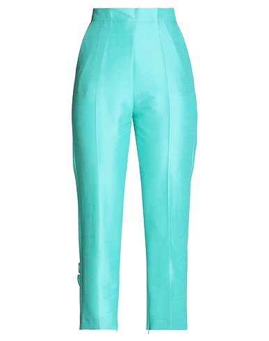 SIMONA CORSELLINI Casual trouser Turquoise 60% Polyester, 36% Polyamide, 4% Elastane