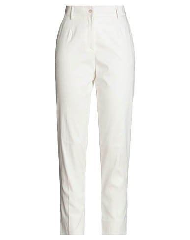 BLUMARINE Casual trouser White 50% Cotton, 44% Polyamide, 6% Elastane