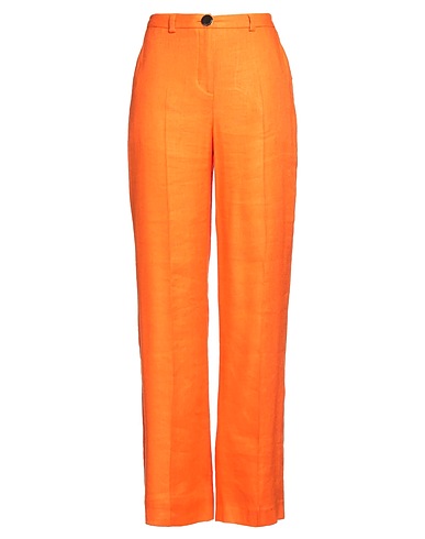 XANDRES Casual trouser Orange 53% Viscose, 45% Linen, 2% Elastane
