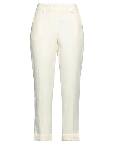 P.A.R.O.S.H. Pantalone Bianco 72% Viscosa, 28% Lino