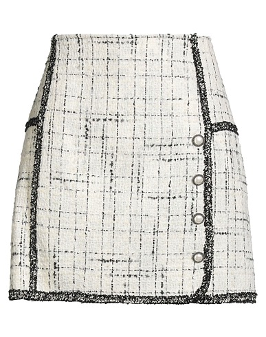 CLIPS Mini skirt Cream 41% Acrylic, 30% Synthetic fibers, 22% Wool, 7% Cotton