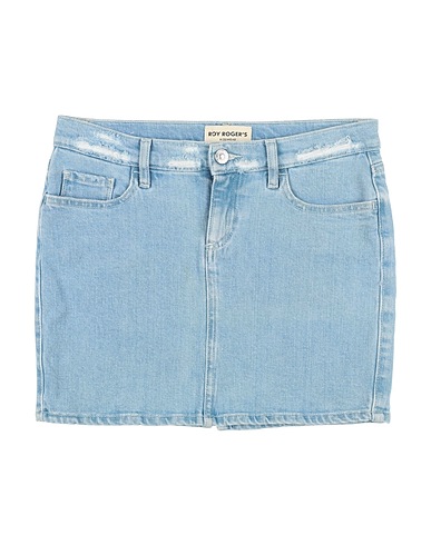 ROŸ ROGER'S Denim skirt Blue 99% Cotton, 1% Elastane
