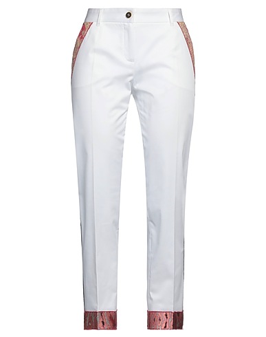 DOLCE&GABBANA Casual pants White 65% Cotton, 15% Polyester, 15% Synthetic fibers, 3% Silk, 2% Metallic Polyester