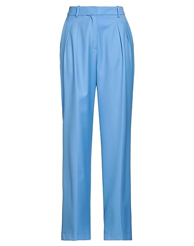 LOULOU STUDIO Повседневные брюки BLU CHIARO 100% Шерсть Super 110s