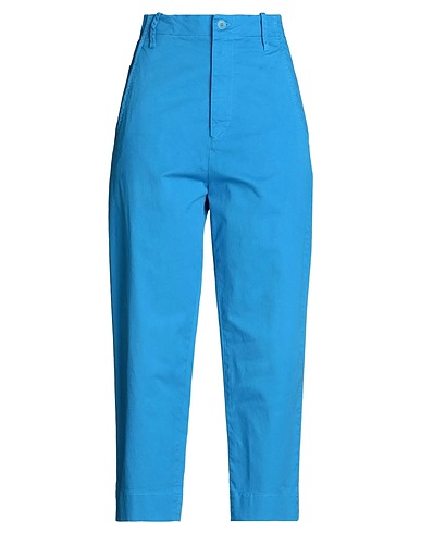 VIRNA DRÒ Denim trousers Azure 98% Cotton, 2% Elastane