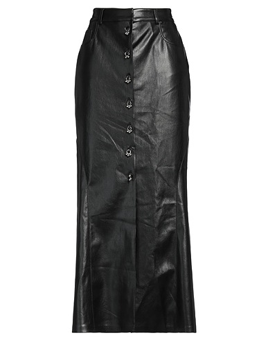 NANUSHKA Maxi Skirts Black 100% Polyurethane, Recycled polyamide