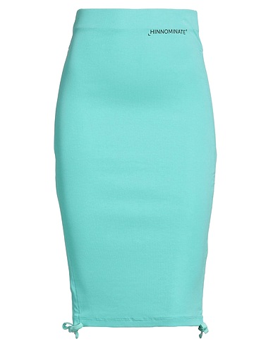 HINNOMINATE Midi skirt Light green 97% Cotton, 3% Elastane