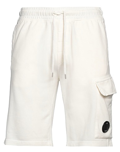 C.P. COMPANY Pantalone felpa Bianco 100% Cotone