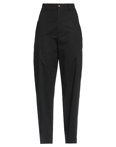 SOLOTRE Casual pants Black 100% Cotton
