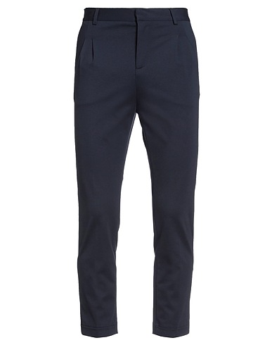 GREY DANIELE ALESSANDRINI Casual trouser Midnight blue 53% Cotton, 42% Polyamide, 5% Elastane