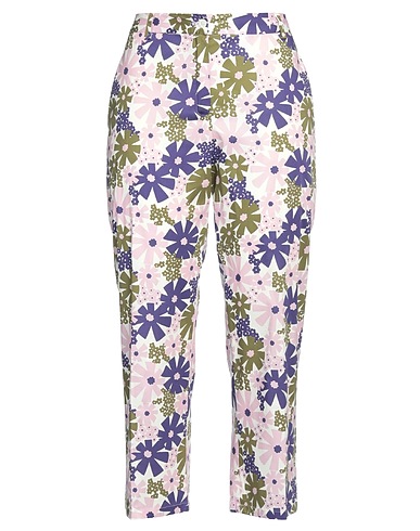 LAURA URBINATI Casual trouser Purple 96% Cotton, 4% Elastane