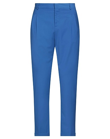 GREY DANIELE ALESSANDRINI Casual trouser Blue 70% Polyester, 28% Viscose, 2% Elastane