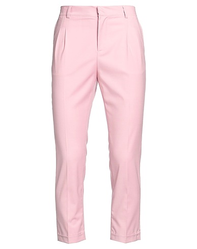 GREY DANIELE ALESSANDRINI Casual trouser Pink 70% Polyester, 28% Viscose, 2% Elastane