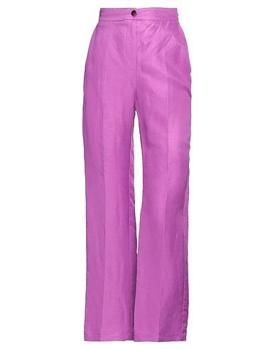 NENETTE Casual trouser Mauve 56% Linen, 44% Viscose