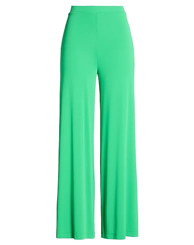 ERIKA CAVALLINI Wide-leg trousers VERDE 75% Acetate, 20% Polyamide, 5% Elastane