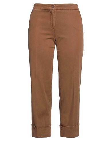 BRUNO MANETTI Casual trouser Brown 69% Cotton, 29% Lyocell, 2% Elastane