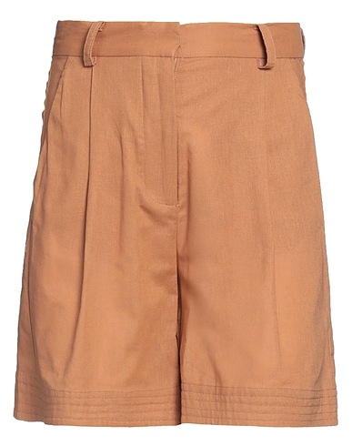 WEILI ZHENG Shorts & Bermuda Camel 100% Linen