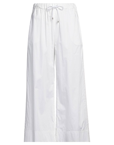 MAX MARA Pantalone Bianco 100% Cotone