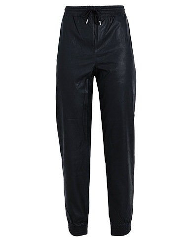 ONLY Casual trouser Black 100% Viscose, Polyurethane coated