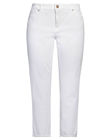 SEDUCTIVE Denim trousers White 53% Cotton, 34% Lyocell, 7% Polyester, 6% Elastane