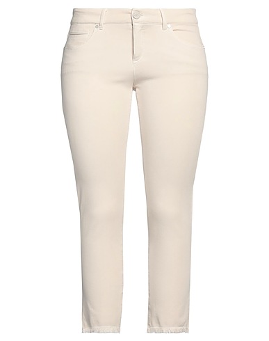SEDUCTIVE Denim trousers Beige 53% Cotton, 34% Lyocell, 7% Polyester, 6% Elastane