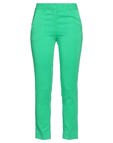 SIMONA CORSELLINI Casual pants Green 94% Polyester, 6% Elastane